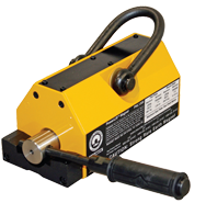 PowerLift Rare Earth Lift Magnet - 2-1/2'' x 3-5/8''; 250 lbs Lift Capacity Sheet; 125 lbs Lift Capacity Round - Exact Industrial Supply