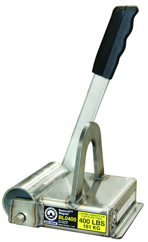 Basic Lift Permanent Ceramic Magnet for Flat steel Lifting - 400 lbs Lift Capacity - Exact Industrial Supply