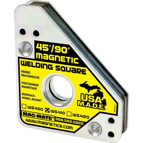 Magnetic Welding Square - Adjustable - 6 1/8″ × 5/8″ × 3 3/8″-110 lbs Holding Capacity - Exact Industrial Supply