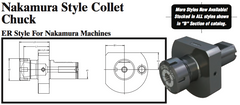 Nakamura Style Collet Chuck (ER Style For Nakamura Machines) - Part #: NK53.5040 - Exact Industrial Supply