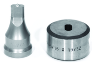 PDOB1/4X1/2; 1/4 x 1/2" Oblong Punch & Die Set - Exact Industrial Supply