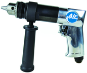 #7575 - 1/2" Chuck Size - Reversing - Air Powered Drill - Exact Industrial Supply