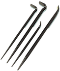 4 Pc. Pinch and Roll Bar Set - 16, 18" Rolling Head Bars; 14, 20" Line Up Bars - Exact Industrial Supply