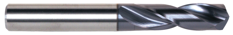 9/64 Dia. - 62mm OAL-TiAlN Coated-Carbide-Short Length High Performance Drill - Exact Industrial Supply