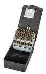 26 Pc. A - Z Letter Size Cobalt Bronze Oxide Screw Machine Drill Set - Exact Industrial Supply