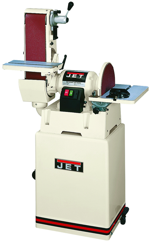 #JSG-6CS Closed Stand Combination Belt/Disc Sander; 6" x 48" Belt; 12" Disc; 1.5HP 115/230V 1PH Prewired 115V Motor; 277 lbs. - Exact Industrial Supply