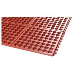 3' x 3' x 5/8" Thick Drainage Mat - Red - Exact Industrial Supply