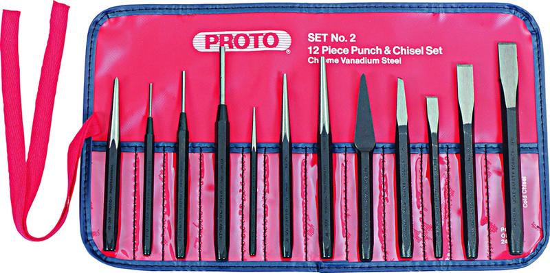 J2 12PC PUNCH&CHISEL SET J2 - Exact Industrial Supply