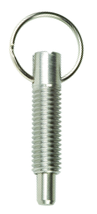 Pull Ring Retractable 1/4-20, Locking without Locking Element, Stainless Steel - Exact Industrial Supply