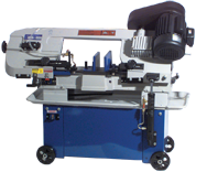 Horizontal/Vertical Bandsaw - #UC180AJ; 7 x 12'' Capacity; 1HP, 1PH, 110/220V Motor - Exact Industrial Supply