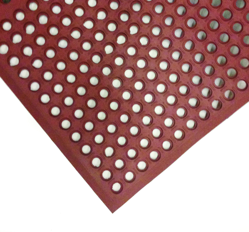 3' x 15' x 1/2" Thick Drainage Mat - Red - Exact Industrial Supply