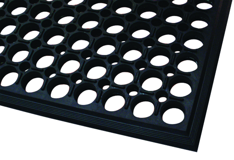 3' x 5' x 1/2" Thick Drainage Mat - Black - Exact Industrial Supply