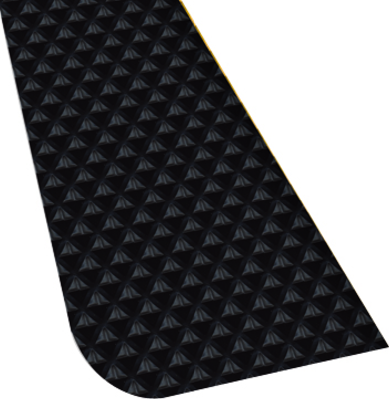 3' x 60' x 11/16" Thick Traction Anti Fatigue Mat - Black - Exact Industrial Supply