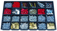 One-Piece ABS Drawer Divider Insert - 24 Compartments - For Use With Any 27" Roller Cabinet w/2" Drawers - Exact Industrial Supply