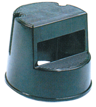 16'' Diameter - Black Step Stool - Exact Industrial Supply