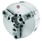 15" 3 Jaw Self Centering Scroll Chuck; A2-8; Steel Body - Exact Industrial Supply