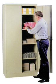 36 x 18 x 78'' (Dove Gray or Putty) - Storage Cabinet - Exact Industrial Supply