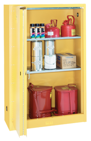 Flammable Liqiuds Storage Cabinet - #5445N 43 x 18 x 65'' (3 Shelves) - Exact Industrial Supply