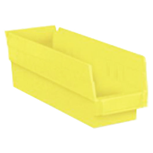 4 1/8″ × 23 5/8″ × 4″ - Yellow Economy Shelf Bin - Exact Industrial Supply