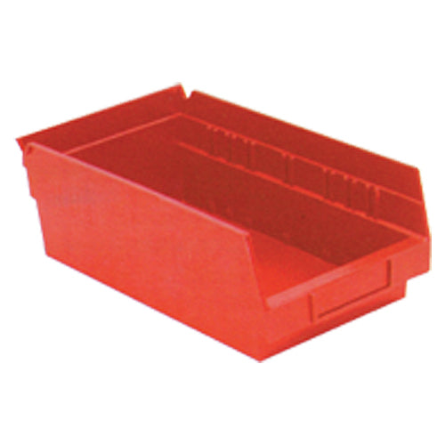 6 5/8″ × 11 5/8″ × 4″ - Red Economy Shelf Bin - Exact Industrial Supply