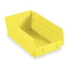 8 3/8″ × 17 7/8″ × 4″ - Yellow Economy Shelf Bin - Exact Industrial Supply