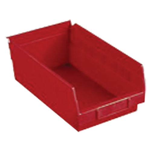 6 5/8″ × 23 5/8″ × 4″ - Red Economy Shelf Bin - Exact Industrial Supply