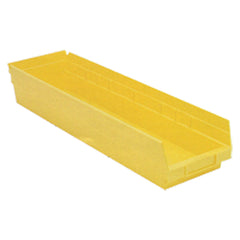 6 5/8″ × 23 5/8″ × 4″ - Yellow Economy Shelf Bin - Exact Industrial Supply
