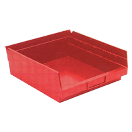11 1/8″ × 11 5/8″ × 4″ - Red Economy Shelf Bin - Exact Industrial Supply