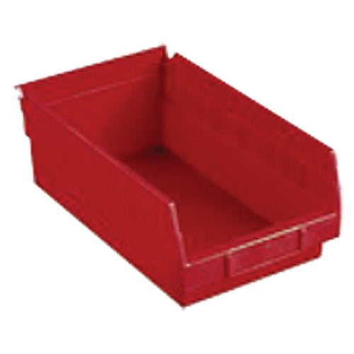 11 1/8″ × 23 5/8″ × 4″ - Red Economy Shelf Bin - Exact Industrial Supply