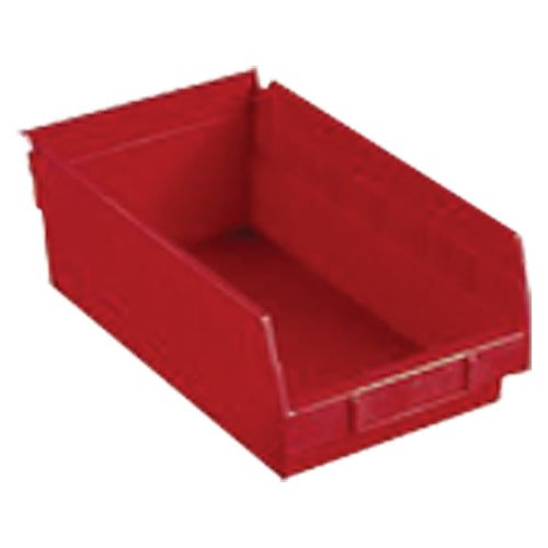 11 1/8″ × 17 7/8″ × 4″ - Red Economy Shelf Bin - Exact Industrial Supply