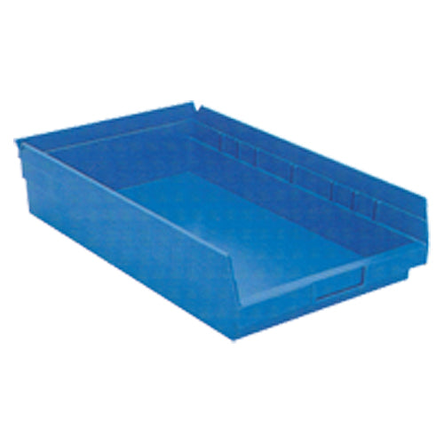 11 1/8″ × 17 7/8″ × 4″ - Blue Economy Shelf Bin - Exact Industrial Supply