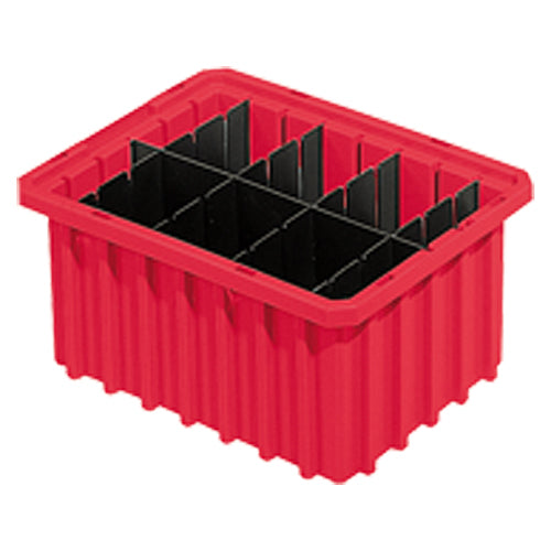 9 1/8″ × 6 1/2″ × 4 5/8″ - Red - Akro Grid Stackable Containers