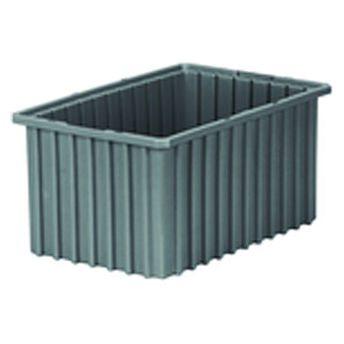 14 15/16″ × 9 1/16″ × 7 9/16″ - Gray - Akro Grid Stackable Containers