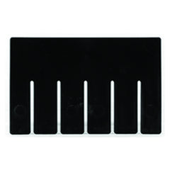 6-Pack - Black - Short Bin Dividers for use with Akro-Grid Container 33-105 - Exact Industrial Supply