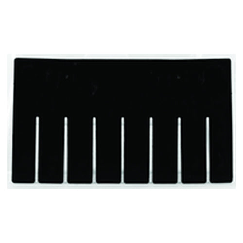 6-Pack - Black - Short Bin Dividers for use with Akro-Grid Container 33-166 - Exact Industrial Supply