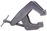 T-Handle Stainless Steel Clamp - 2-1/4'' Throat Depth, 4-1/2'' Max. Opening - Exact Industrial Supply
