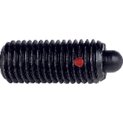 End Force Spring Plunger - 5.5 lbs Initial End Force, 14.5 lbs Final End Force (3/8″–16 Thread) - Exact Industrial Supply