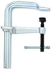 Heavy Duty Steel L-Clamp - 7'' Throat Depth, 60'' Max. Opening - Exact Industrial Supply