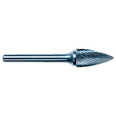 1/4 EdgeHog Tree Shape Pointed End Miniature Carbide Bur SG-51 Fine - Exact Industrial Supply