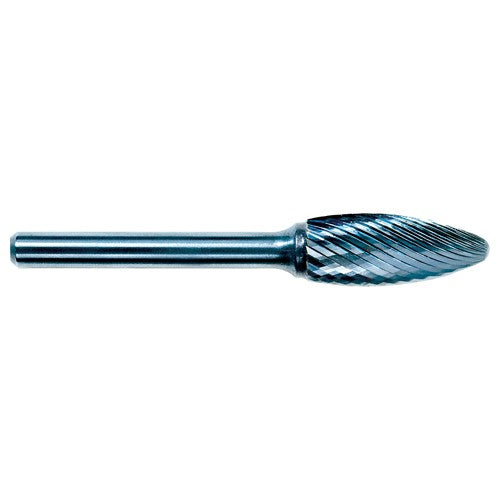 1/8 EdgeHog Flame Miniature Carbide Bur SH-41 Fine - Exact Industrial Supply
