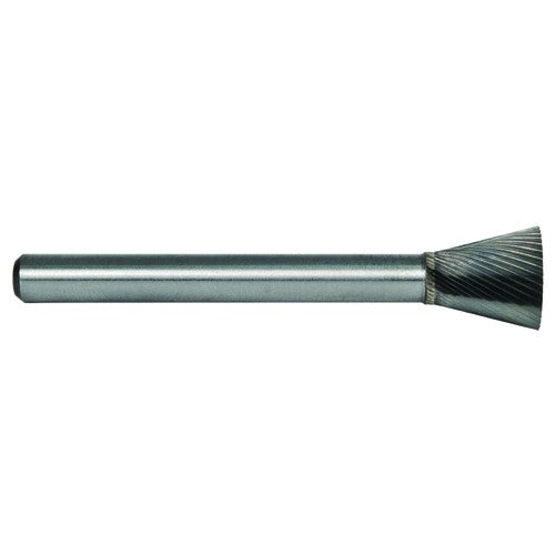 1/4 EdgeHog Back Taper Miniature Carbide Bur SN-51 Fine - Exact Industrial Supply