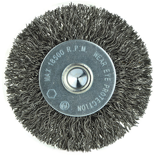 3″ Diameter-1/4″ Shank-0.014″ Wire - Cup Brush - Exact Industrial Supply