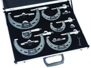 #ST444.1CXRLZ   0 - 6" / 0-150mm .0001 Graduation Micrometer Set - Exact Industrial Supply