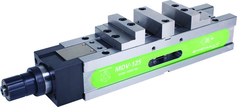 5" Double Mechanical Power Vise - Exact Industrial Supply