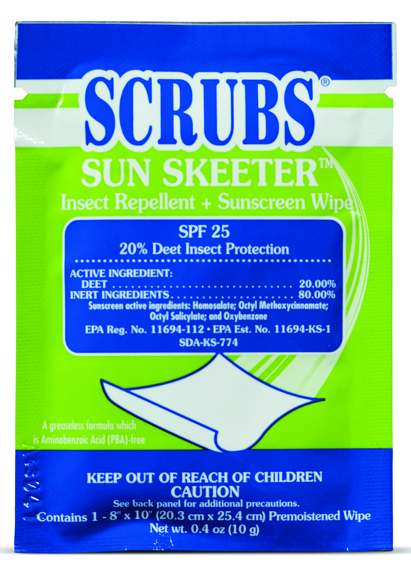 SUN SKEETER™ Insect Repellent & Sunscreen Wipes - Package of 100 - Exact Industrial Supply