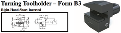 VDI Turning Toolholder - Form B3 (Right-Hand Short-Inverted) - Part #: CNC86 23.2516.1 - Exact Industrial Supply