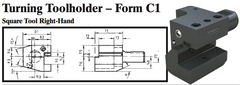 VDI Turning Toolholder - Form C1 (Square Tool Right-Hand) - Part #: CNC86 31.6032 - Exact Industrial Supply