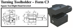 VDI Turning Toolholder - Form C3 (Square Tool Right-Hand Inverted) - Part #: CNC86 33.8040 - Exact Industrial Supply
