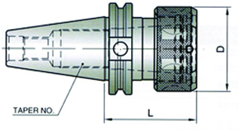 BT40 75 TG COLLET CHUCK STD LENGTH - Exact Industrial Supply