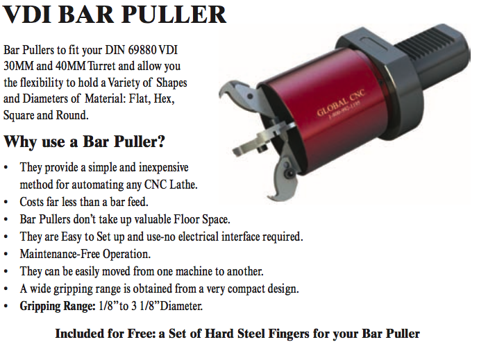 VDI BAR PULLER - Part #: BP85.30 - Exact Industrial Supply